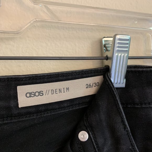 ASOS High Rise Ripped Knee Ridley Skinny Jeans - Picture 6 of 7